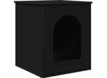 Vidaxl Casetta Per Gatti Nera 53 X 52 X 62 Cm Materiale A Base Di Legno