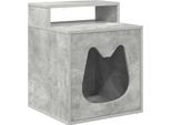 Vidaxl Casetta Per Gatti In Cemento 42,5 X 40 X 53,5 Cm Materiale A Base Di Legno