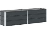 Vidaxl Fioriera Antracite 160 X 40 X 45 Cm In Acciaio