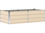 Vidaxl Fioriera Avorio 160 X 80 X 45 Cm Acciaio