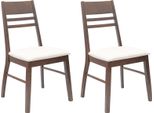 Vidaxl Sedie Da Pranzo 2 Pezzi Marrone Chiaro 43 X 54 X 89 Cm