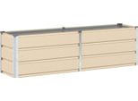 Vidaxl Fioriera Avorio 160 X 40 X 45 Cm Acciaio