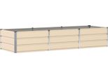 Vidaxl Fioriera Avorio 240 X 80 X 45 Cm In Acciaio