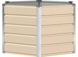 Vidaxl Fioriera Avorio 129 X 129 X 75 Cm Acciaio