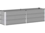 Vidaxl Fioriera Grigio Chiaro 160 X 40 X 45 Cm In Acciaio