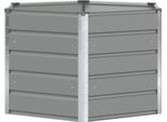 Vidaxl Fioriera Grigio Chiaro 129 X 129 X 75 Cm Acciaio