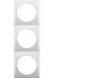 Berker Integro Flow Telaio Per Presa Di Corrente A 3 Ganci (Telaio Di Copertura) Bianco Polare Lucido