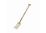 Freund Victoria 319-99 Forchetta A Vanga, 4 Rebbi Laccati, 26 X 17 Cm, Manico A T In Frassino, 85 Cm, Oro