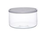 Ciotola Bohemia Rotonda Con Coperchio In Vetro Bianco 1500Ml