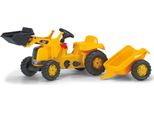 Rolly Toys Cat Trattore A Pedali Con Rimorchio + Caricatore Frontale, Cofano Apribile