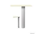 Naber 3013029 Gamba Quadrata 1100 Mm Rhodos Alluminio, Gamba Di Supporto, Acciaio Inox Colorato