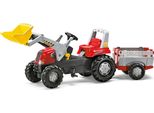 Rolly Toys Junior Rt Veicolo A Pedali + Rimorchio Da 3 Anni, Pneumatici Whisper