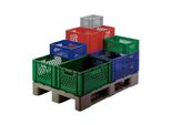 Contenitore Per Il Trasporto L600Xl400Xh270Mm Pareti Laterali Traforate In Pp Grigio