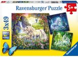 Ravensburger Puzzle SchöNe EinhöRner, Kinderpuzzle, Legespiel, Kinder Spiel, Puzzlespiel, Inklusive Mini-Poster, 3 X 49 Teile, 09291 8