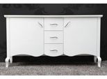 Casa Padrino Cassettiera Barocca Bianca Lucida - Credenza Barocca Moderna