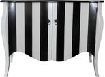 Casa Padrino Cassettone Barocco A Righe Bianco/Nero 120Cm Mod - Mobili In Stile Antico