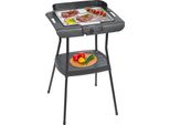 Barbecue Elettrico Bomann Bqs 2244 Cb, Grill Da Tavolo Per Barbecue, Interno-Esterno, Grill Elettrico Da Appoggio Per Balcone/Campeggio/Giardino, Griglia, Protezione Antivento