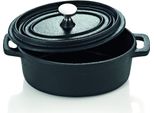 Cocotte - Piccola Pentola In Ghisa Per Cucinare E Brasare - Ovale 12X9Cm - Con Coperchio