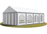 Toolport 4X8 Mtendone Per Feste Premium Pvc Grigio-Bianco 100% Impermeabile Tendone Da Esterno Tenda Party