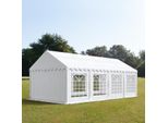 Toolport Tendone Per Feste 4X8 M Pvc Ritardante Di Fiamma - Bianco 100% Impermeabile Tendone Da Esterno Tenda Party