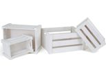 Piede Piccolo Set Di Scatole Di Legno Bianche