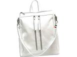 Zaino Florence City Con Zip In Pelle Bianca ORF100W