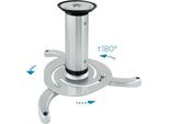 Tooq - Supporto A Soffitto Per Proiettore Pj1010Tn-S - Ruotabile, Inclinabile - 10Kg - 360° - Distanza Dal Soffitto 80-170Mm - Argento