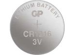 Batteria A Bottone Al Litio Gp CR-1216, 3V, 5 Pezzi In Blister, Prezzo Per 1 Pezzo.