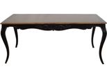 Casa Padrino Tavolo Da Pranzo Barocco Nero Antico / Colori Legno Mogano 180 Cm - Tavolo