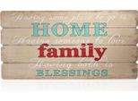 Melko Insegna In Legno 100X50 Cm Decorazione Da Parete Quadro Artistico Shabby Vintage - Famiglia