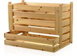 Cassa In Legno 58X38X42 Cm Impilabile Cassa Per Patate Con Maniglie E Ventilazione