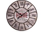 Orologio Da Parete 60 Cm In Stile Vintage Shabby Chic In Metallo E Mdf, Orologio Decorativo Xxl "Home"""