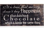 Melko Insegna In Legno 100X50 Cm Decorazione Da Parete Quadro Con Frase Arte Shabby Vintage - Choco
