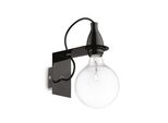 Applique Moderna Minimal Metallo Nero 1 Luce E27 8W 3000K Luce Calda