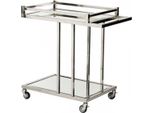 Casa Padrino Carrello Bar In Acciaio Inox E Vetro 78 X 46 X H. 79 Cm - Mobili Per Hotel E Ristoranti