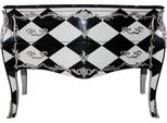 Casa Padrino Cassettiera Barocca A Scacchiera 130 Cm - Aspetto Unico E Antico