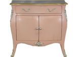 Casa Padrino Cassettone Barocco Rosa Antico / Argento / Oro 90 Cm - Mobili Contenitori