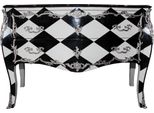 Casa Padrino Cassettiera Barocca A Scacchiera 130Cm Effetto Antico