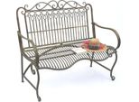 Dandibo Panca Da Giardino In Metallo Resistente Alle Intemperie Patina Verde 110 Cm Panca A 2 Posti JC150014 Panca Da Parco Ferro Giardino