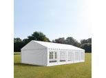 Toolport Tendone Per Feste 5X10 M Pvc Ritardante Di Fiamma - Bianco 100% Impermeabile Tendone Da Esterno Tenda Party