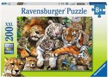 Ravensburger 12721 Puzzle Cuddly Cats Of Prey 200 Pezzi Xxl 12721