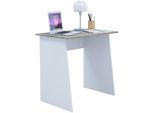 Scrivania Masola Bianco / Sonoma Rovere A. 74 X L. 80 X P. 50 Cm