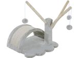 Riposo E Tiragraffi Per Gatti D30-100, Albero Per Gatti, Truciolato, Peluche, Grigio Chiaro, 38 X 38 X 40 Cm
