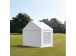 Toolport Tendone Per Feste 3X3 M Pvc Ritardante Di Fiamma - Bianco 100% Impermeabile Tendone Da Esterno Tenda Party