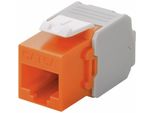 Goobay 90690 Modulo Keystone RJ45 Cat 6?, Utp, Arancione - Larghezza 17,1 Mm, Tipo A Coccodrillo, Morsettiera Per Montaggio Lsa (Senza Attrezzi)