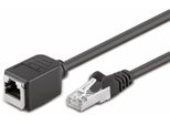 Goobay 91884 Cavo Di Prolunga Cat 5E, F/Utp, Nero, 5 M - RJ45 Maschio (8P8C) > RJ45 Femmina (8P8C)