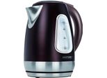 Mpm MCZ-55 Bollitore Elettrico 1,7L, Spegnimento Automatico, Senza Fili, Acciaio Inox Senza Bpa Nero