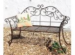 Dandibo Panchina Da Giardino In Metallo Marrone Resistente Alle Intemperie 146 Cm 2 Posti Panchina Da Parco 111183 Panchina In Ferro Antico Giardino Antico