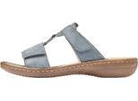 Rieker, Mocassino Da Donna Con Chiusura A Velcro E Cinturino A T 60885, Misura:42 Eu, Colore:Blu