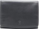 Esquire Pelle Scatola Viennese Logo Wiener Wallet Black Nero